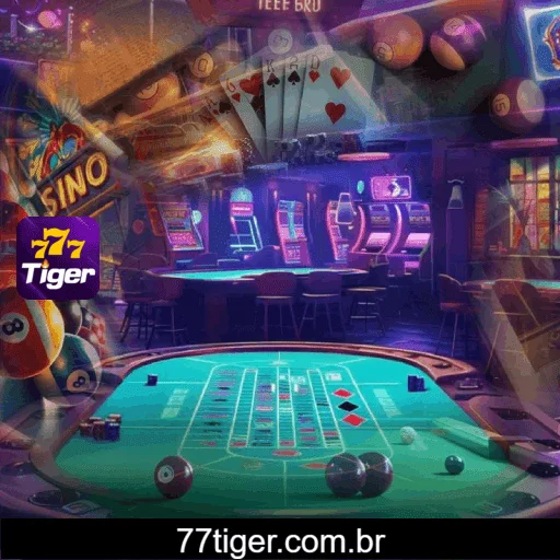 Imagem promovendo jogos de loteria online da 777Tiger com prêmios incríveis.
